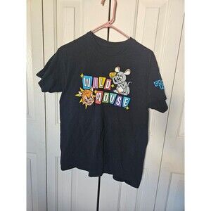 Cedar Point Wild Mouse Roller coaster tee t shirt black small S